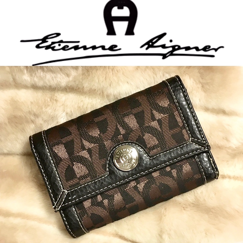 ETIENNE AIGNER brown signature wallet